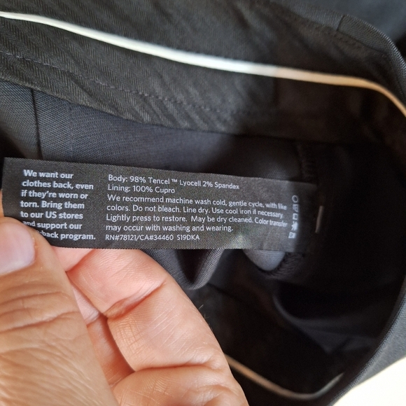 Eileen Fisher Womens Casual Ankle Zip/Button Trouser Pants. Black/Gray Size 8 - Picture 6 of 8